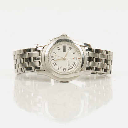Gucci 5500L klassische Damenuhr aus Edelstahl