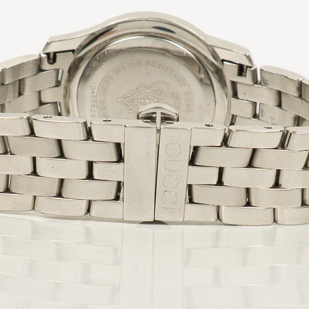Gucci 5500L klassische Damenuhr aus Edelstahl