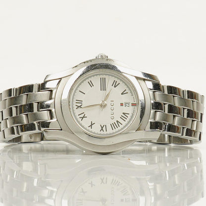 Gucci 5500L klassische Damenuhr aus Edelstahl