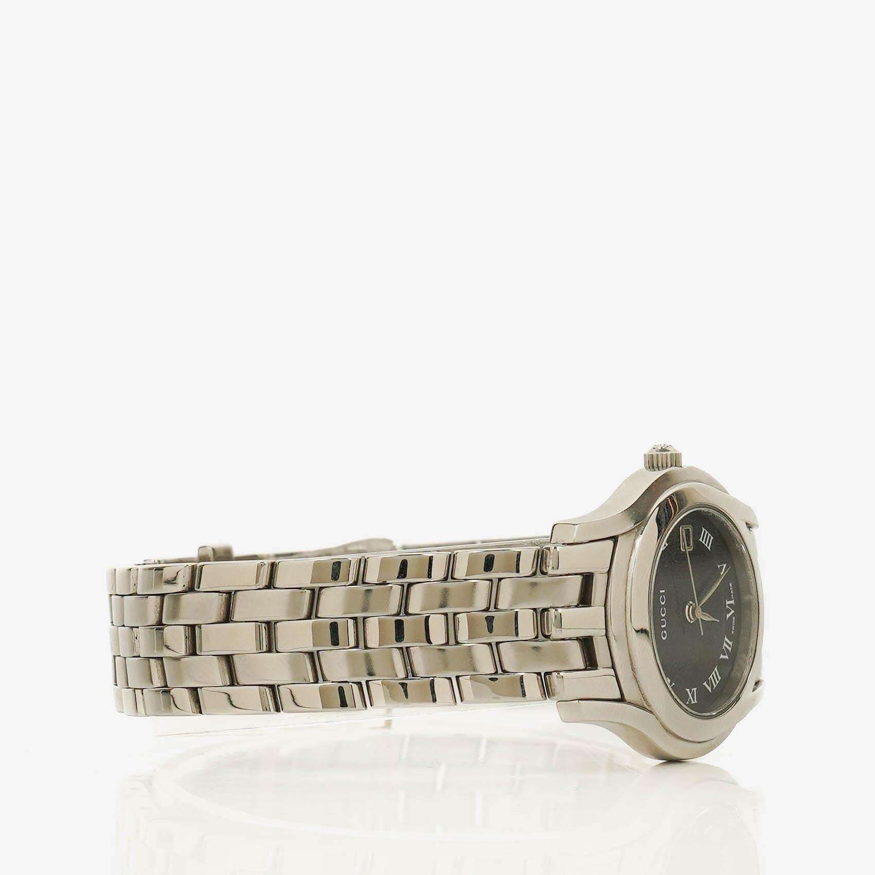 Gucci 5500L Damenuhr aus Edelstahl