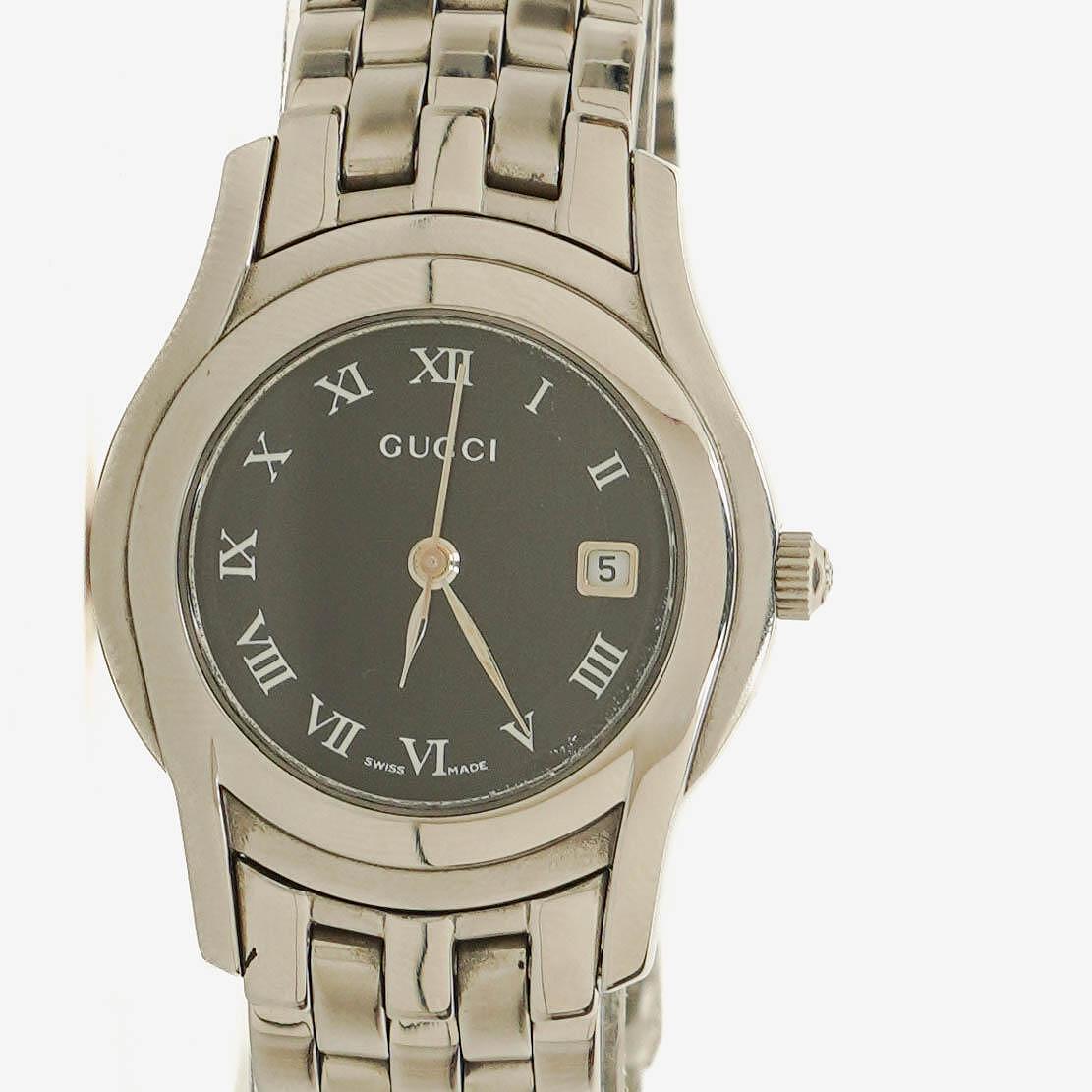 Gucci 5500L Damenuhr aus Edelstahl