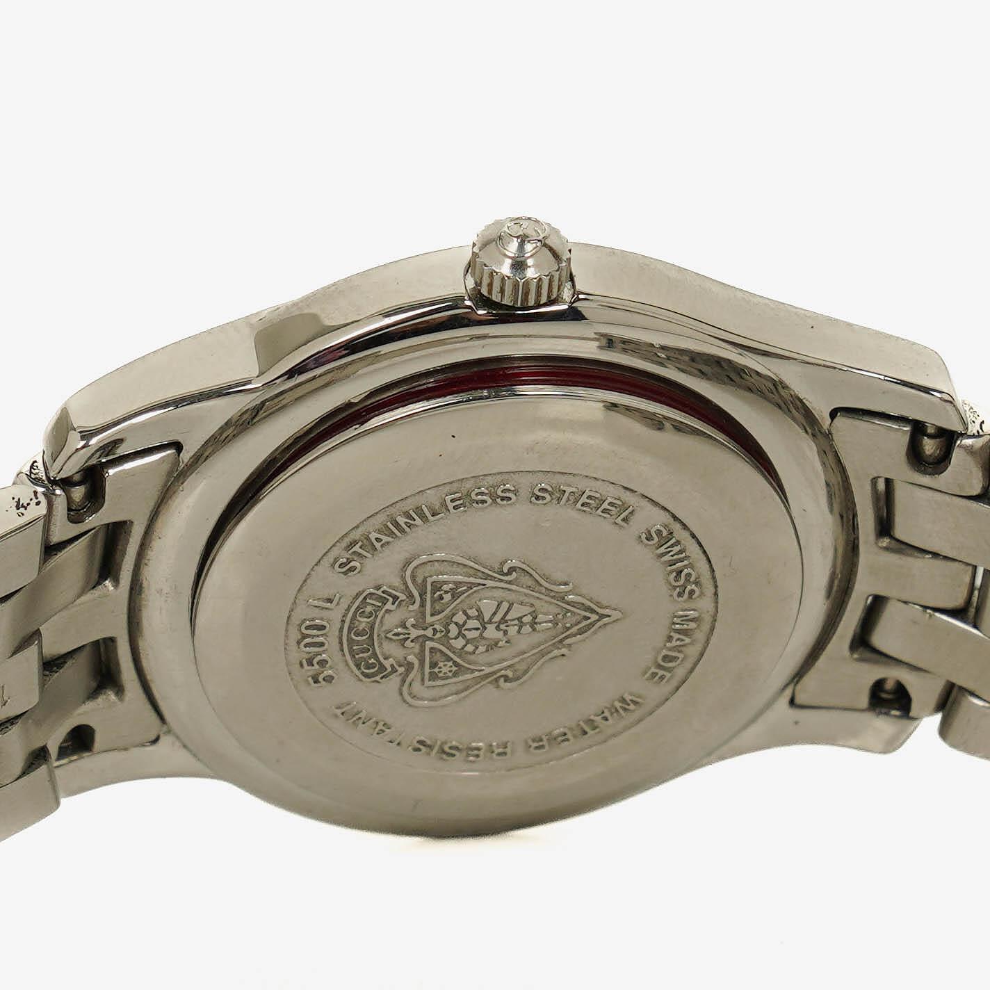 Gucci 5500L Damenuhr aus Edelstahl