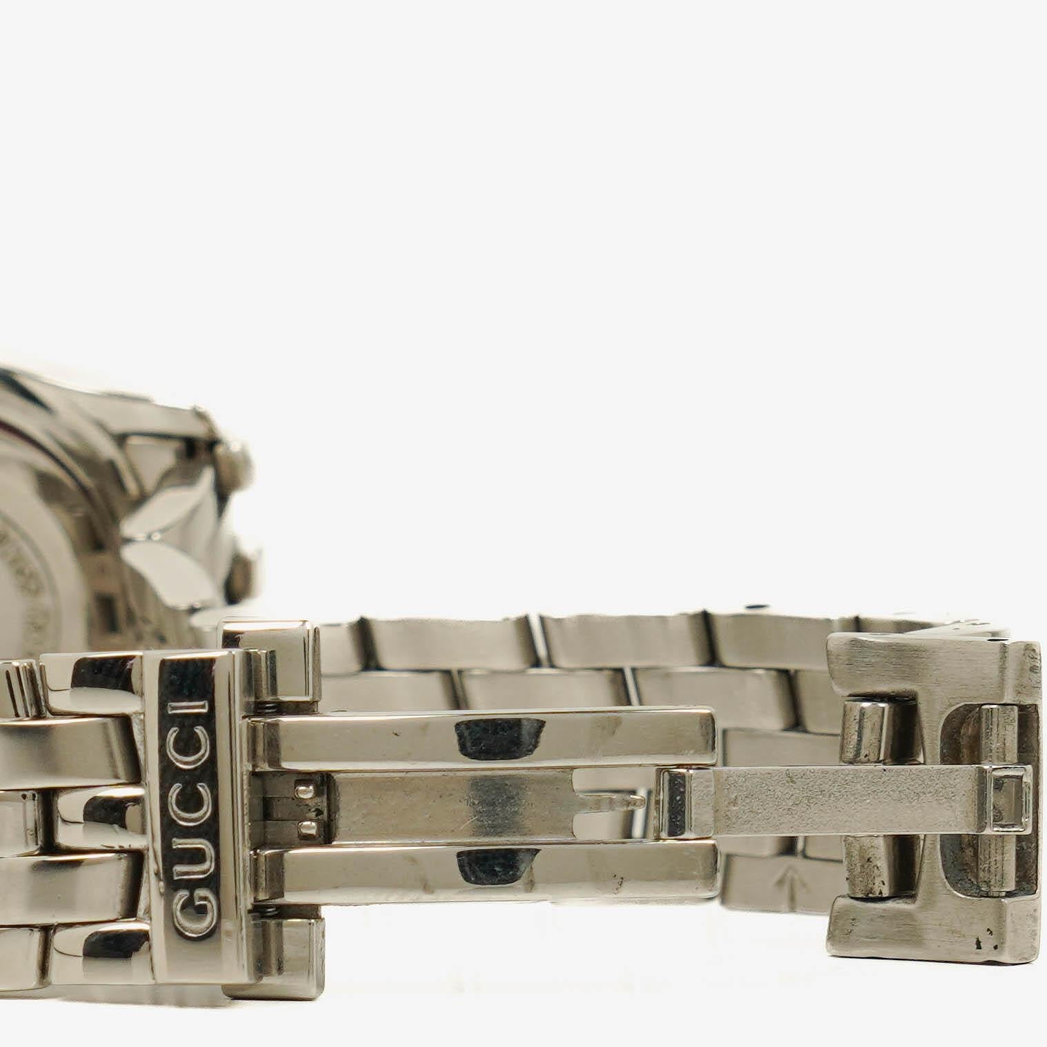 Gucci 5500L Damenuhr aus Edelstahl