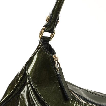 Gucci Abbey D-Ring Olivgrünes Lackleder Hobo Bag