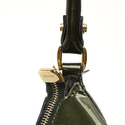 Gucci Abbey D-Ring Olivgrünes Lackleder Hobo Bag