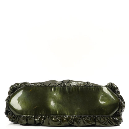 Gucci Abbey D-Ring Olivgrünes Lackleder Hobo Bag