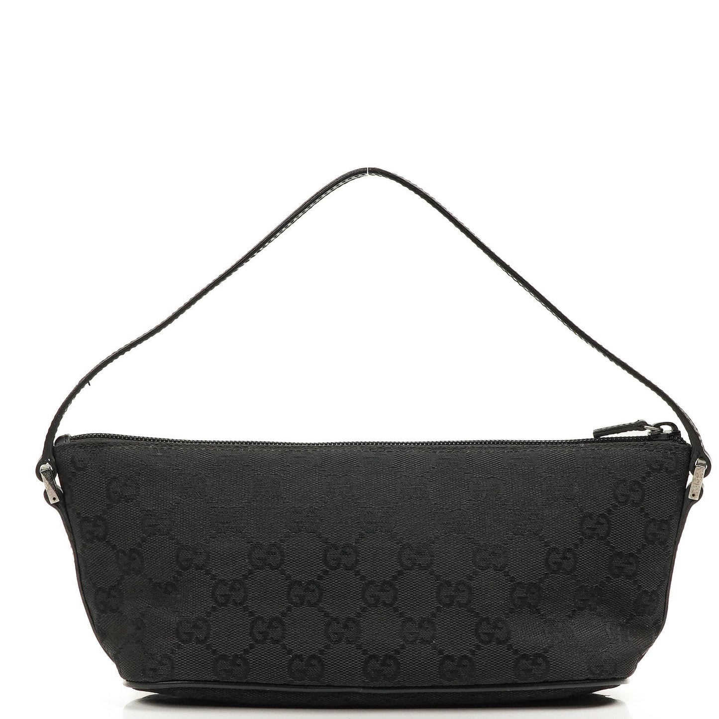 Gucci Baguette Pochette Boot Schwarz GG Monogram Tasche