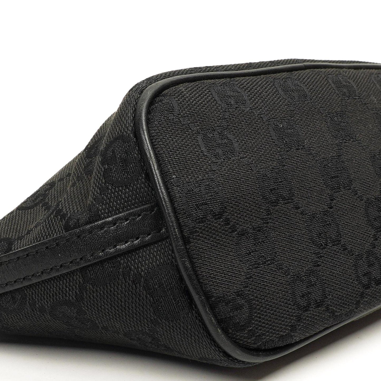 Gucci Baguette Pochette Boot Schwarz GG Monogram Tasche