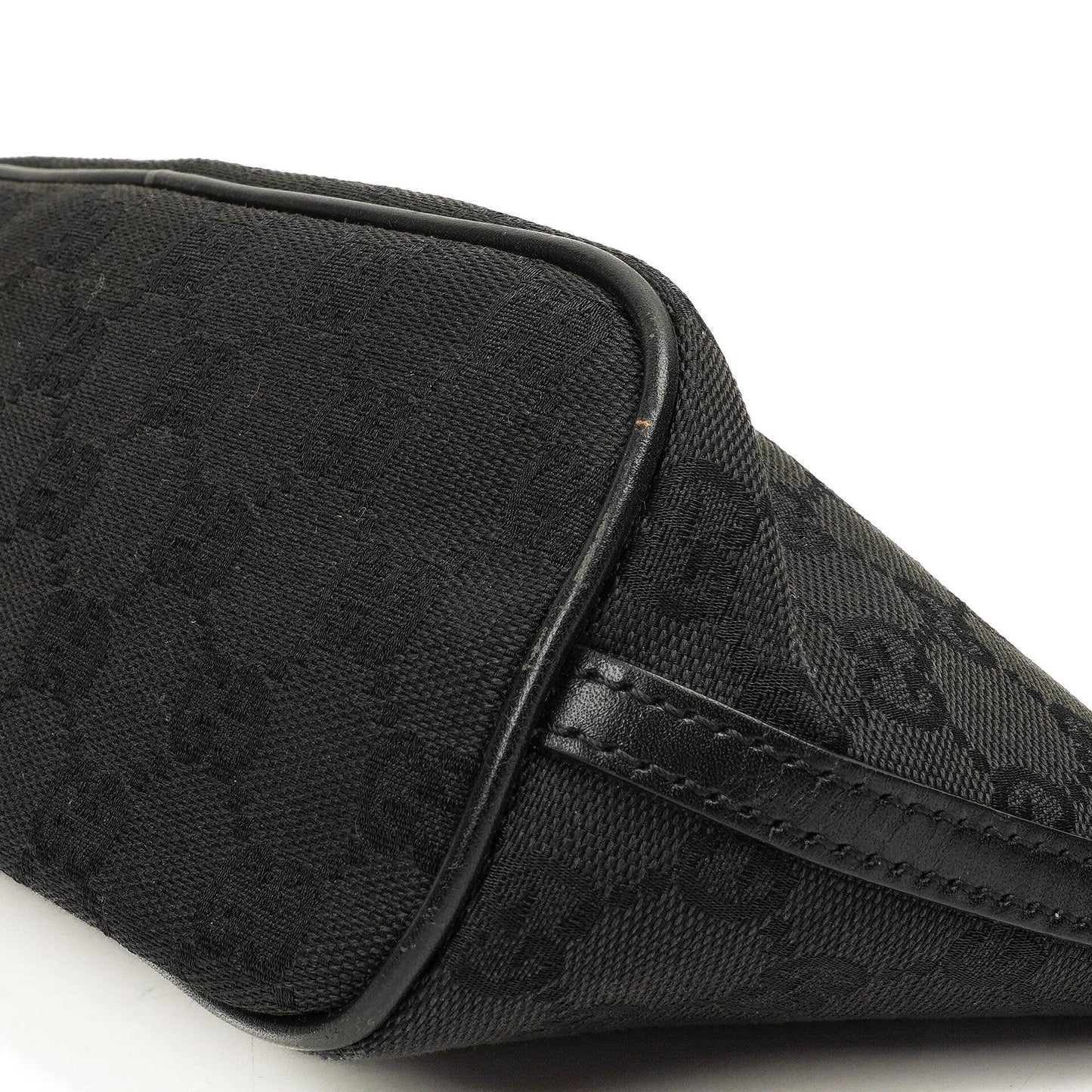 Gucci Baguette Pochette Boot Schwarz GG Monogram Tasche