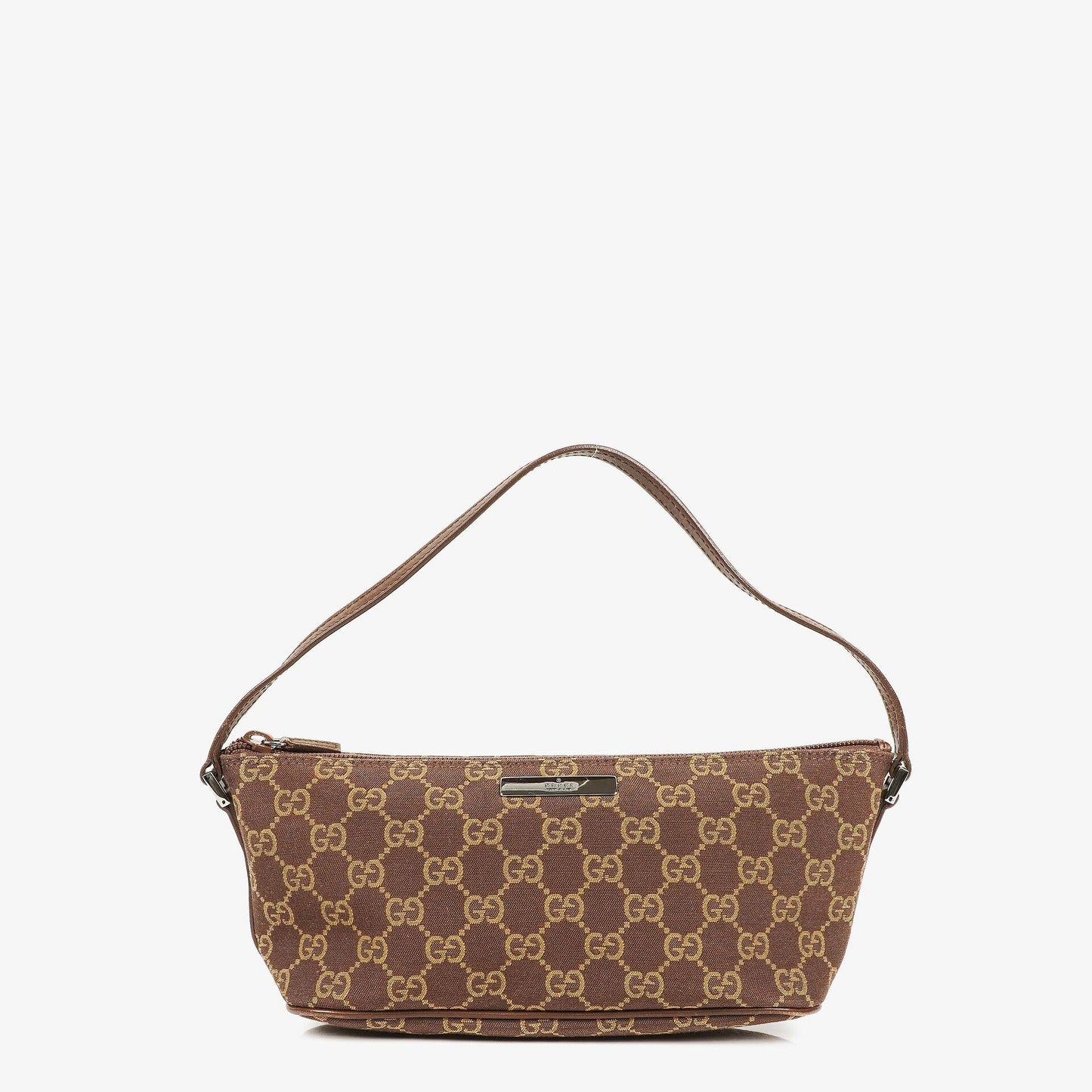 Gucci Baguette Pochette Boat Tasche mit braunem GG-Monogramm