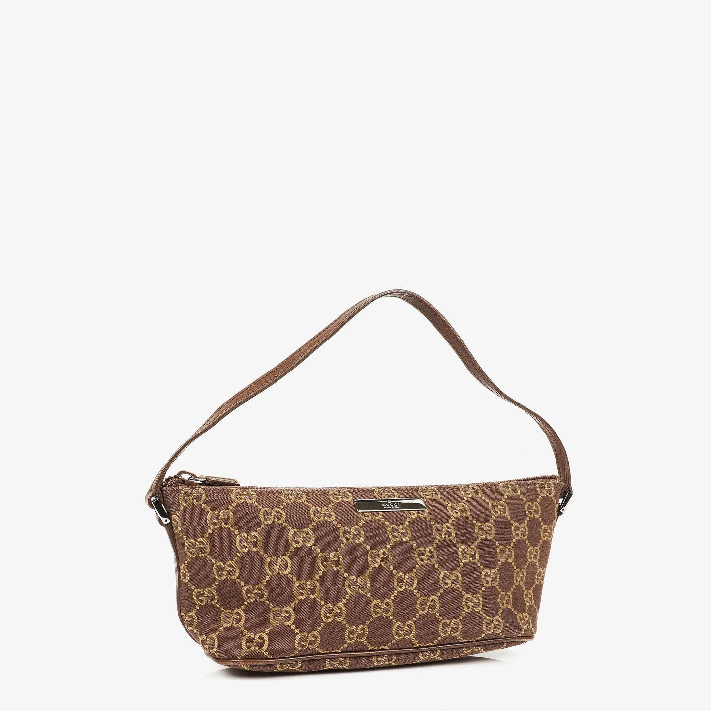 Gucci Baguette Pochette Boat Tasche mit braunem GG-Monogramm