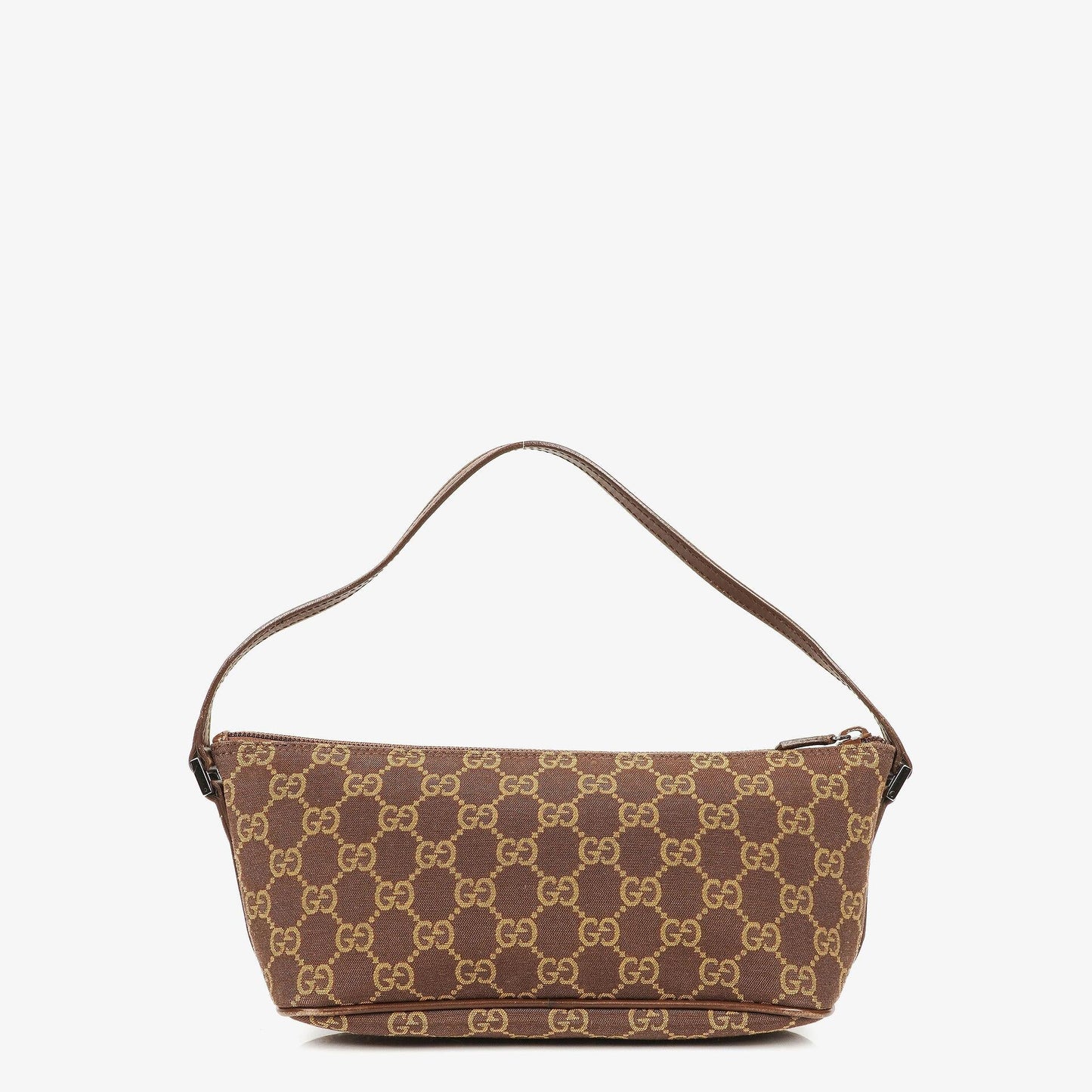 Gucci Baguette Pochette Boat Tasche mit braunem GG-Monogramm