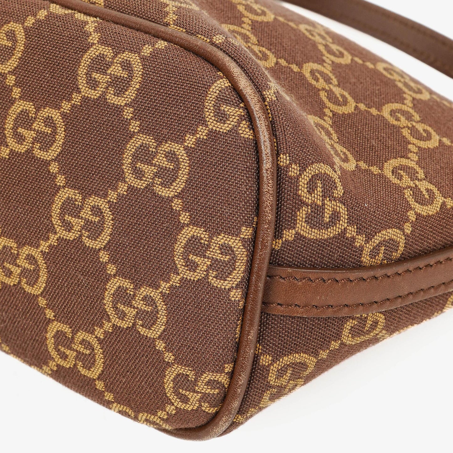Gucci Baguette Pochette Boat Tasche mit braunem GG-Monogramm