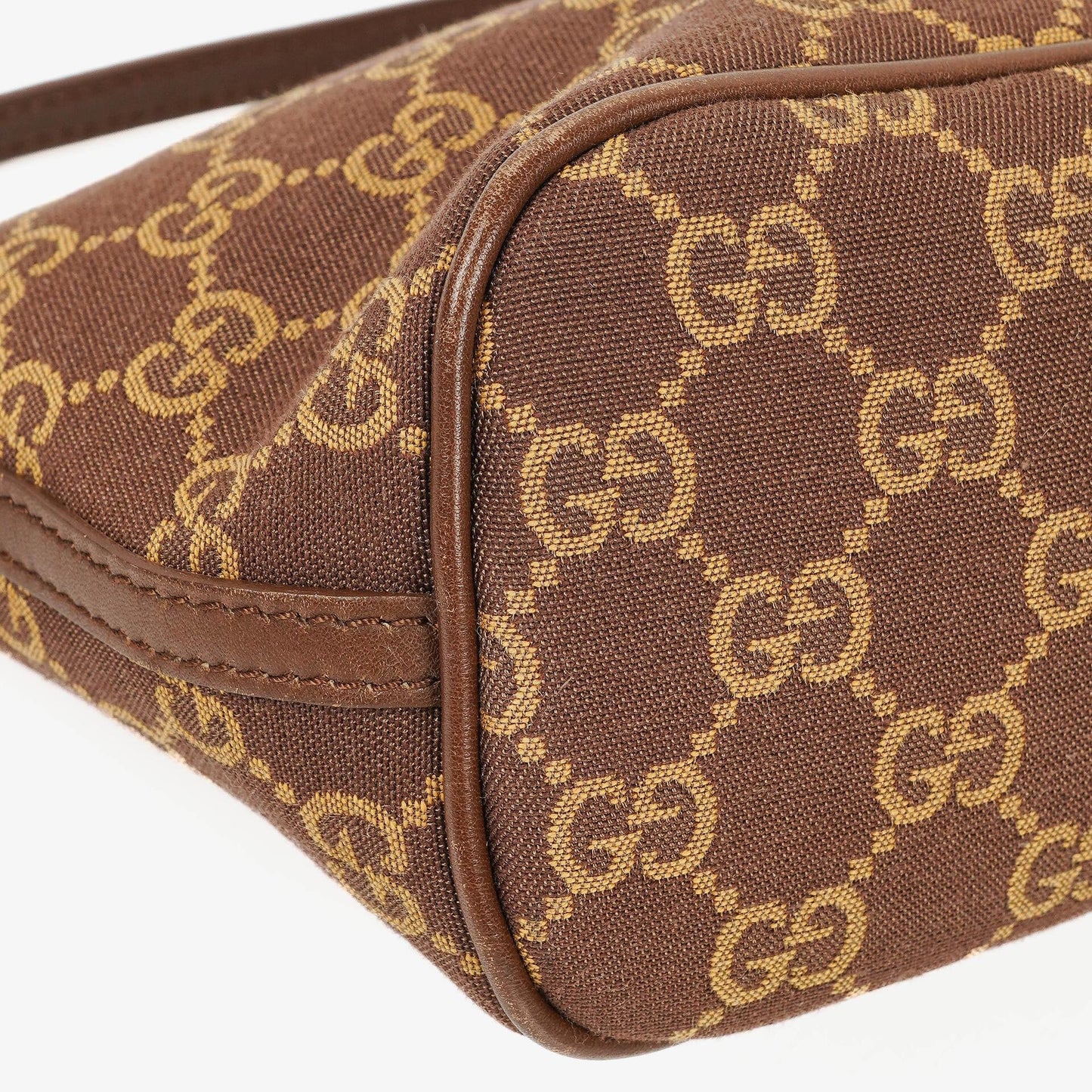 Gucci Baguette Pochette Boat Tasche mit braunem GG-Monogramm