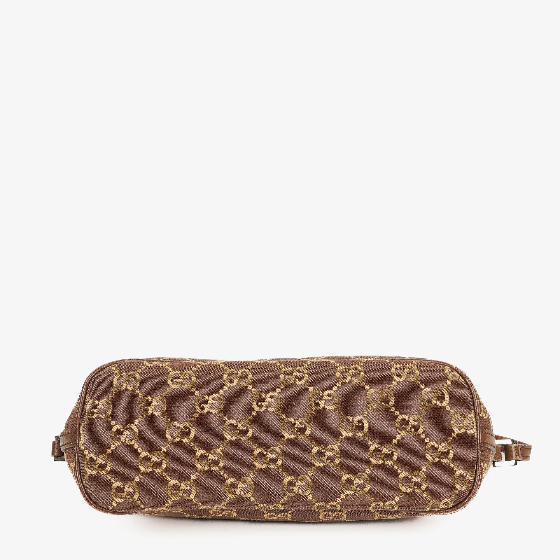 Gucci Baguette Pochette Boat Tasche mit braunem GG-Monogramm