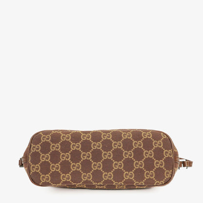 Gucci Baguette Pochette Boat Tasche mit braunem GG-Monogramm