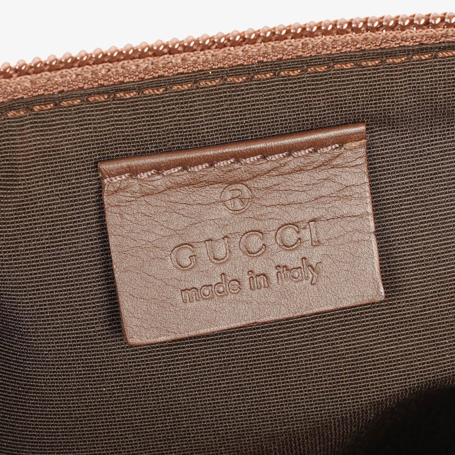 Gucci Baguette Pochette Boat Tasche mit braunem GG-Monogramm