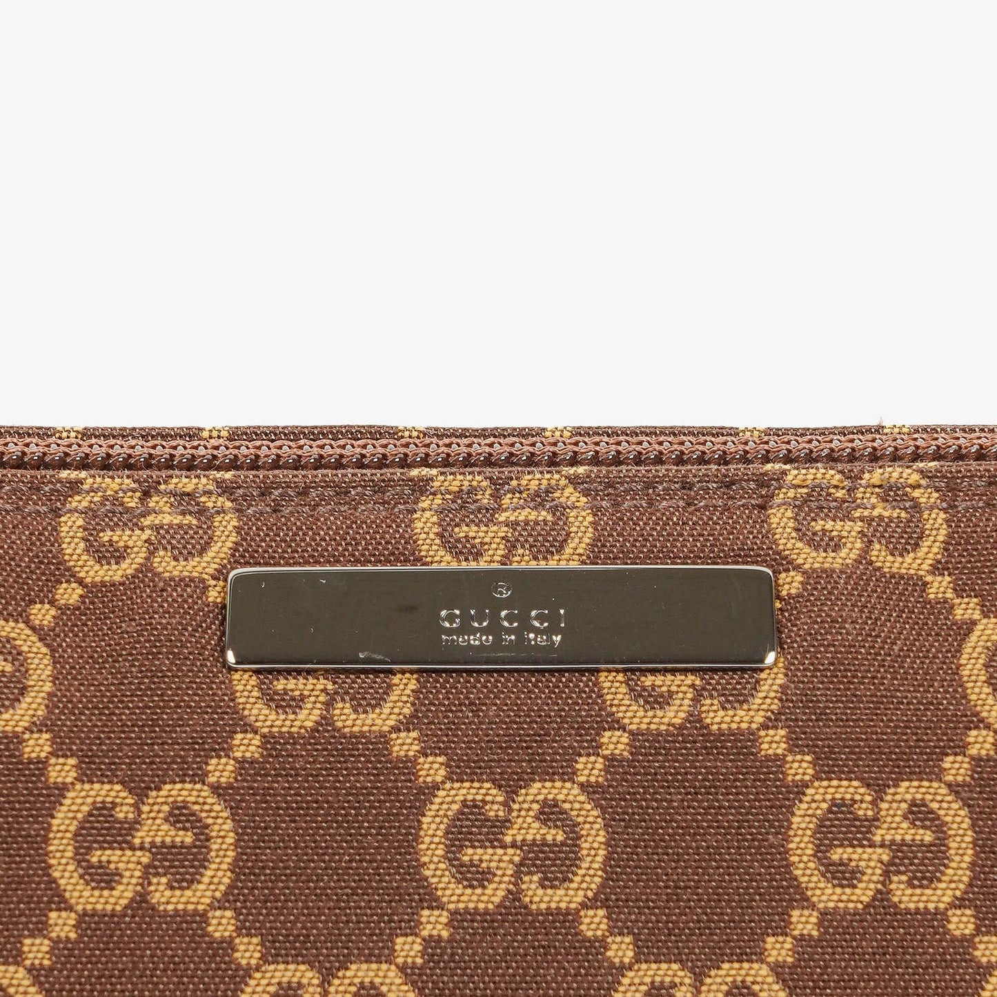 Gucci Baguette Pochette Boat Tasche mit braunem GG-Monogramm