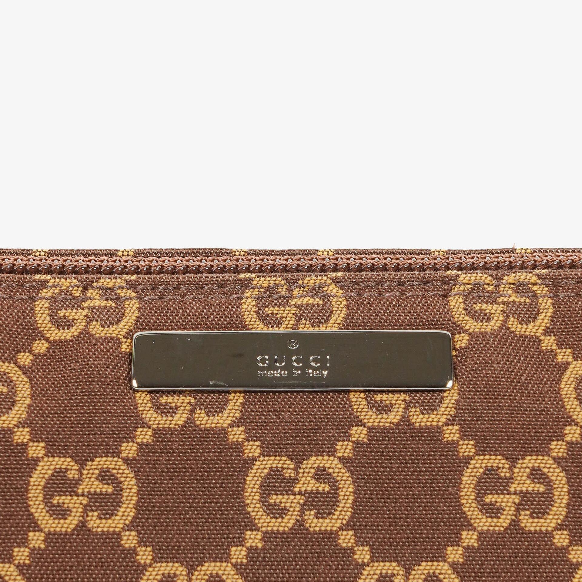 Gucci Baguette Pochette Boat Tasche mit braunem GG-Monogramm