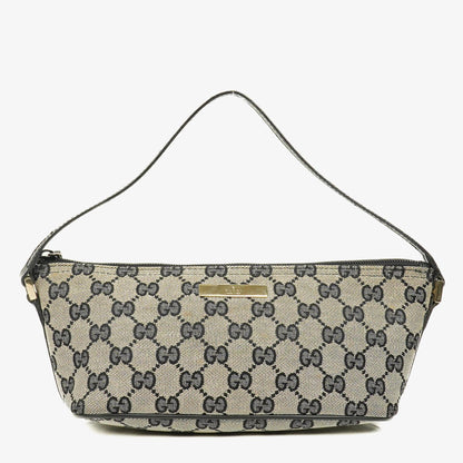 Gucci Baguette Pochette Boat Tasche in Grau mit GG Monogram