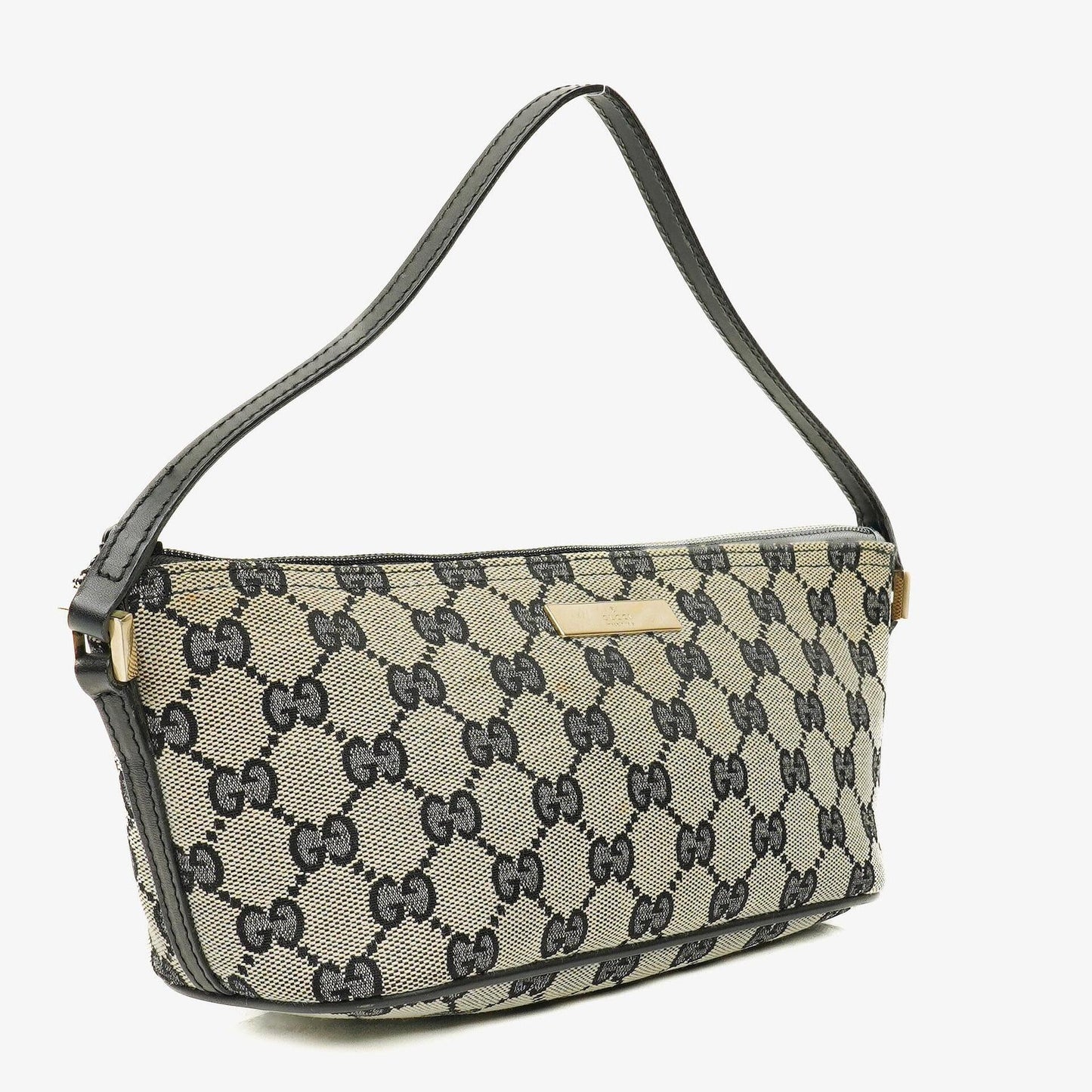 Gucci Baguette Pochette Boat Tasche in Grau mit GG Monogram