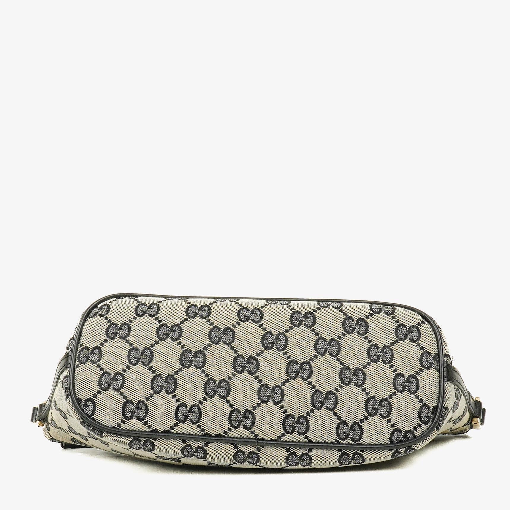 Gucci Baguette Pochette Boat Tasche in Grau mit GG Monogram