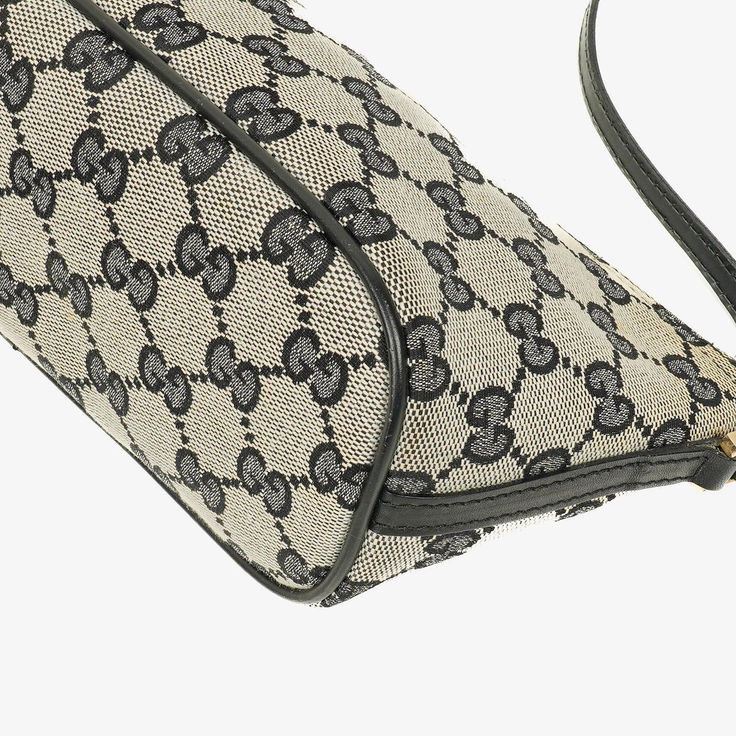 Gucci Baguette Pochette Boat Tasche in Grau mit GG Monogram
