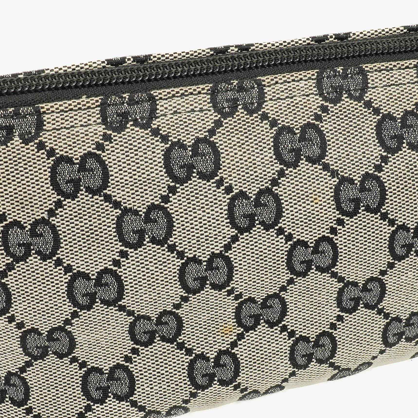 Gucci Baguette Pochette Boat Tasche in Grau mit GG Monogram