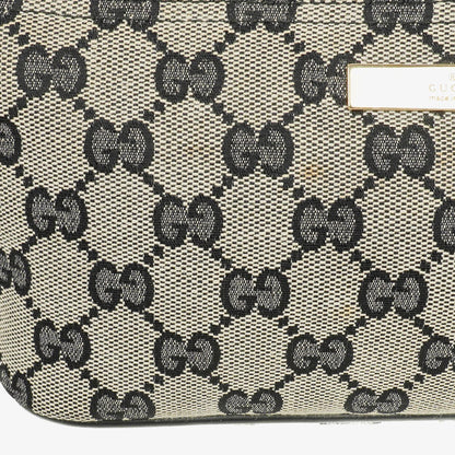 Gucci Baguette Pochette Boat Tasche in Grau mit GG Monogram