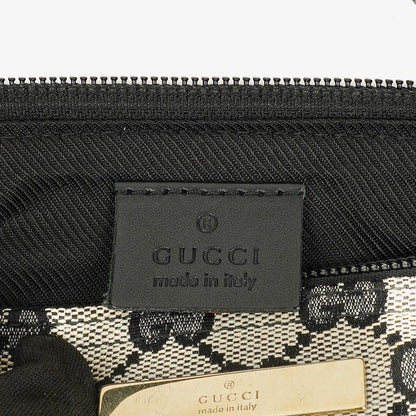 Gucci Baguette Pochette Boat Tasche in Grau mit GG Monogram