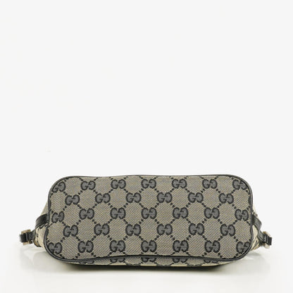 Gucci Baguette Pochette Boat Tasche in Grau/Schwarz mit GG Monogramm