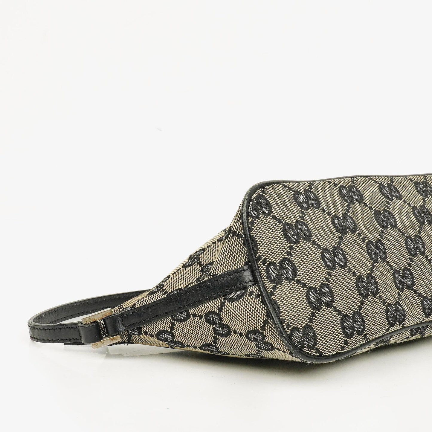 Gucci Baguette Pochette Boat Tasche in Grau/Schwarz mit GG Monogramm