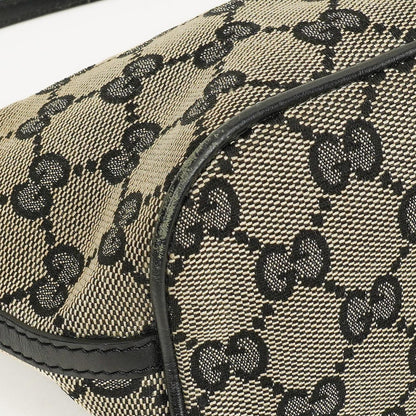 Gucci Baguette Pochette Boat Tasche in Grau/Schwarz mit GG Monogramm