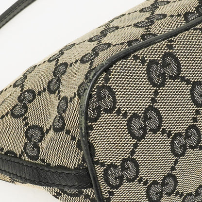 Gucci Baguette Pochette Boat Tasche in Grau/Schwarz mit GG Monogramm