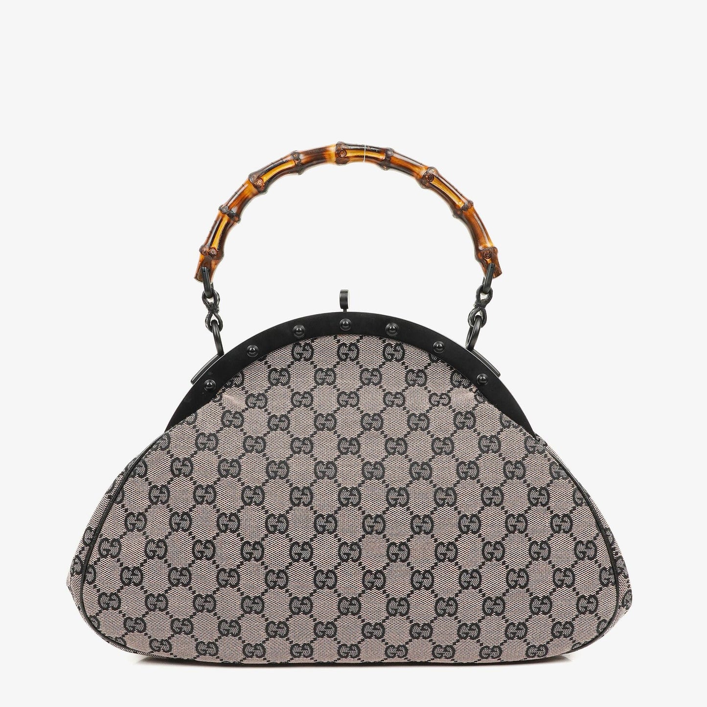 Gucci Bamboo Top Handle Frame Tasche aus GG Canvas