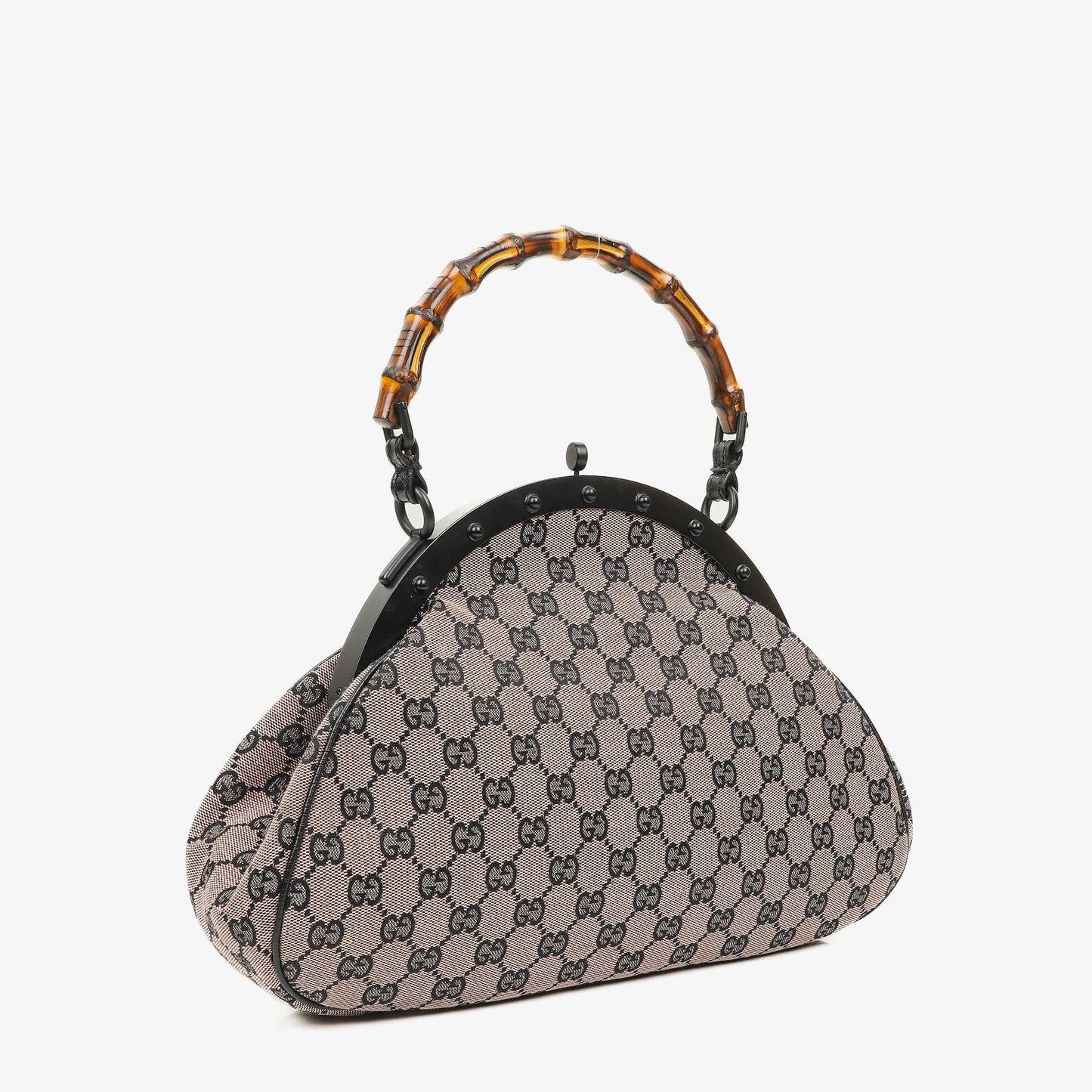 Gucci Bamboo Top Handle Frame Tasche aus GG Canvas