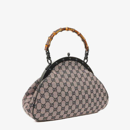 Gucci Bamboo Top Handle Frame Tasche aus GG Canvas