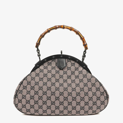 Gucci Bamboo Top Handle Frame Tasche aus GG Canvas