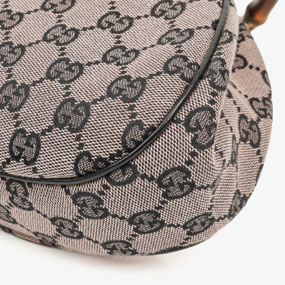 Gucci Bamboo Top Handle Frame Tasche aus GG Canvas