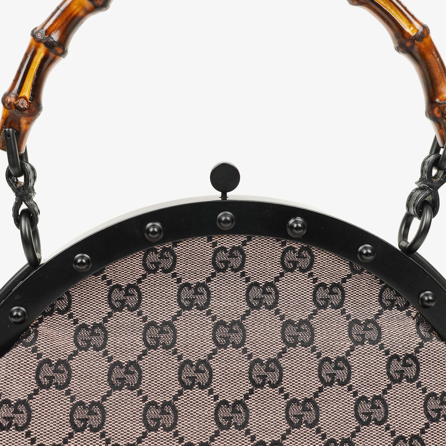 Gucci Bamboo Top Handle Frame Tasche aus GG Canvas