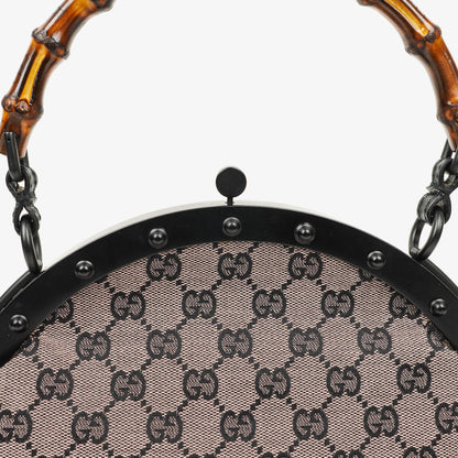 Gucci Bamboo Top Handle Frame Tasche aus GG Canvas