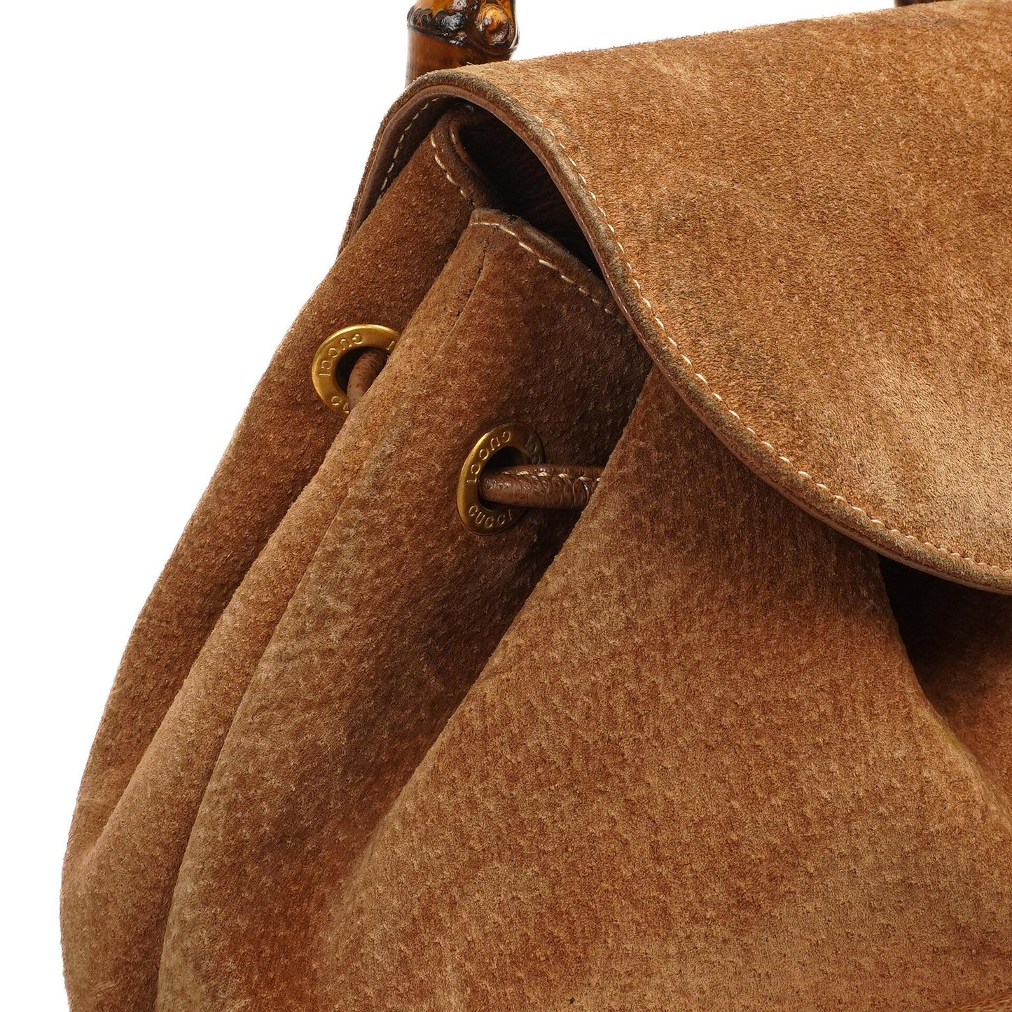 Gucci Bamboo Rucksack Braun Wildleder und Leder