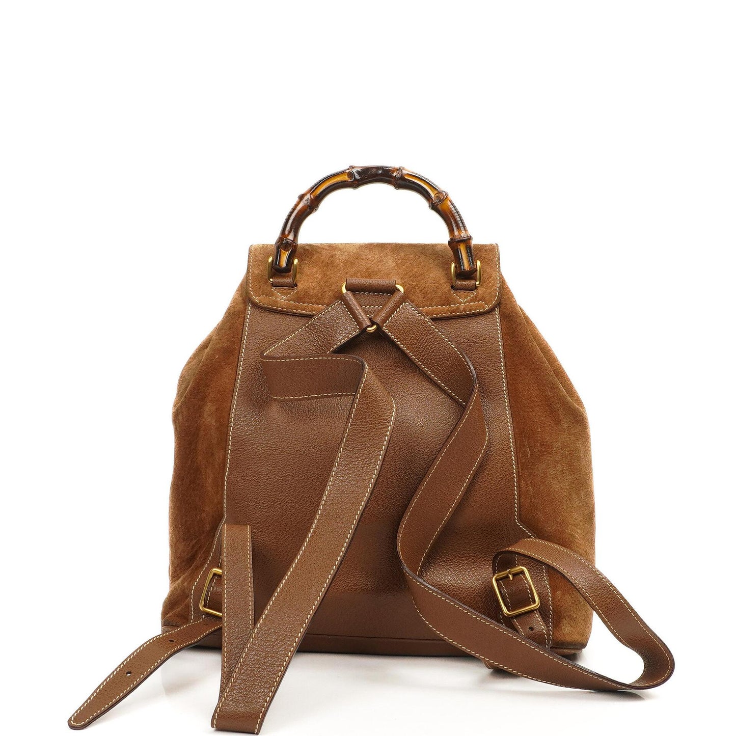 Gucci Bamboo Rucksack Braun Wildleder und Leder