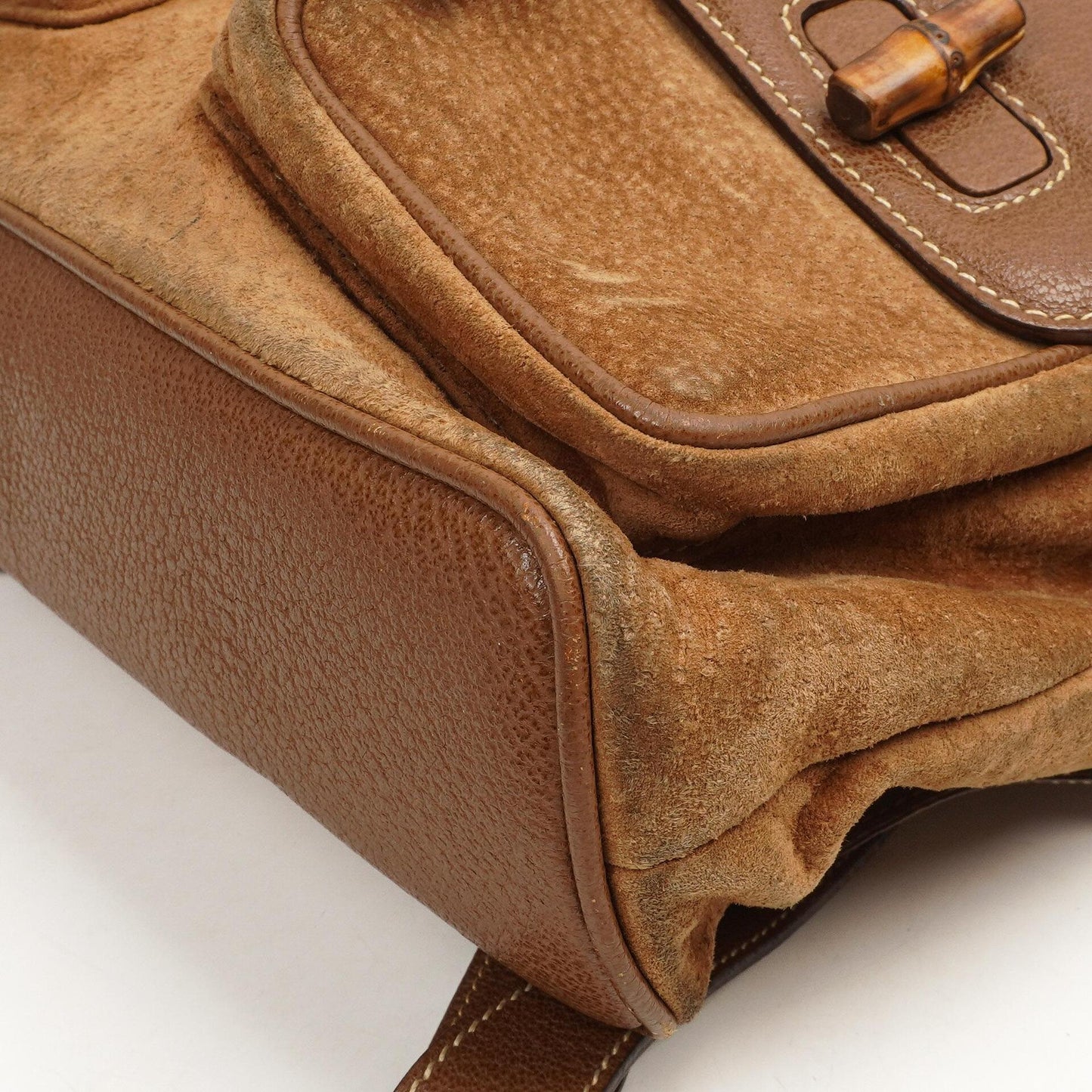 Gucci Bamboo Rucksack Braun Wildleder und Leder