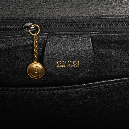 Gucci Bamboo Top Handle Ledertasche in Schwarz