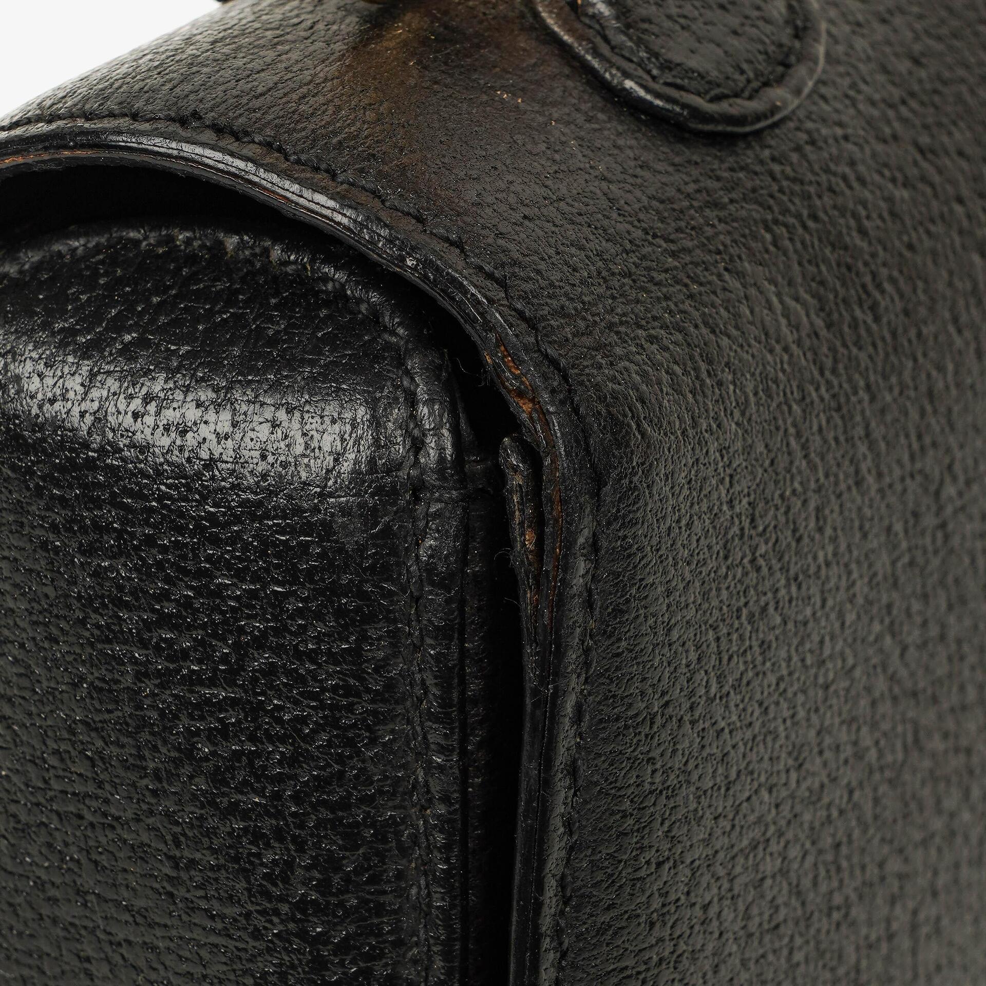 Gucci Bamboo Top Handle Ledertasche in Schwarz