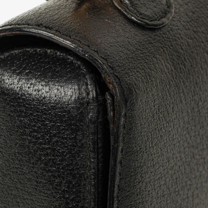 Gucci Bamboo Top Handle Ledertasche in Schwarz