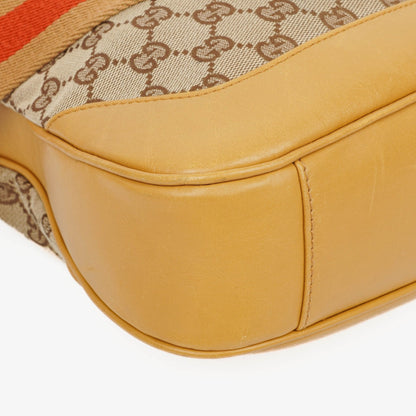 Gucci Bamboo Hobo-Tasche mit Top Handle aus GG Canvas und Leder
