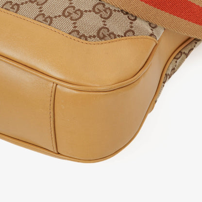 Gucci Bamboo Hobo-Tasche mit Top Handle aus GG Canvas und Leder