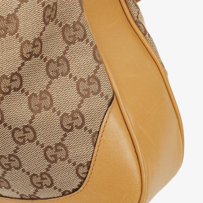 Gucci Bamboo Hobo-Tasche mit Top Handle aus GG Canvas und Leder